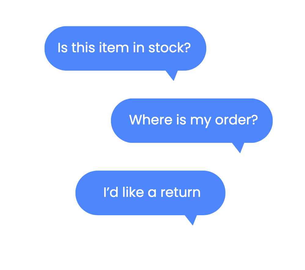 Chat customer questions